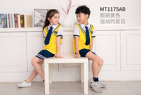 2019幼儿园园服夏季园服MT1175AB单面布梭织布