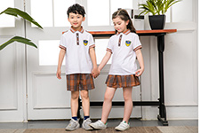 2019幼儿园园服夏季园服MT1178AB单面布格子布